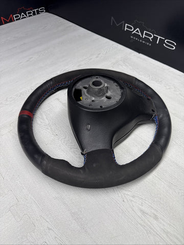 BMW Steering Wheel 01-06 E46 M3 Manual Custom Wrapped Red Stripe
