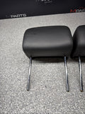 2001-2006 BMW E46 M3 Convertible Black Rear Headrests Head Rests Pair *Tab*