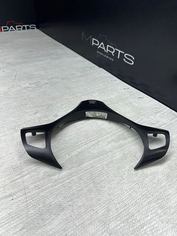 08-13 BMW E90 E92 E93 M3 Lower Steering Wheel Trim Cover Plate Black