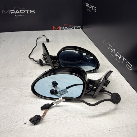 01-06 BMW E46 M3 Side View Door Mirrors Pair Jet Black