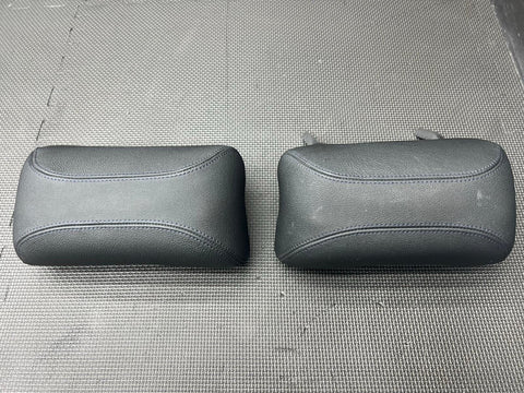 2001-2006 BMW E46 M3 Coup Rear Seat Headrests Black Leather OEM