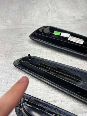 01-06 BMW E46 M3 Convertible Door Arm Rest Armrest Pads Black *4 Broken Tabs