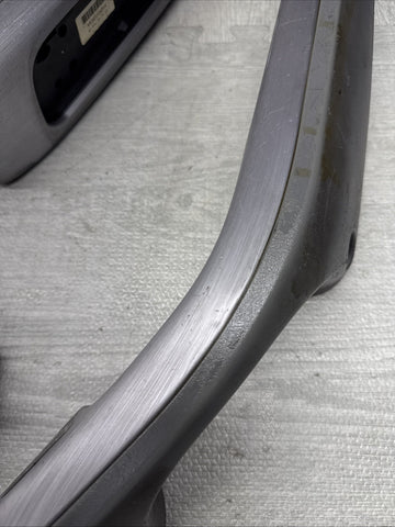 01-06 BMW E46 M3 Brushed Aluminum/Grey Door Trim Armrests Front