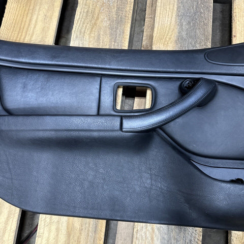 96-02 BMW Z3M Front Left Driver Door Card Panel Cover Trim Leather Black OEM