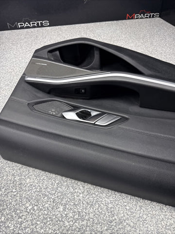 BMW 21-26 G80 M3 Sedan OEM Left Driver Rear Door Card Panel Black