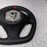 BMW 08-13 E92 M3 Manual Custom Leather Sides Flat Bottom Top Steering Wheel Red