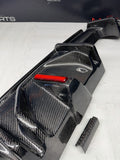 BMW G80 M3 21-26 J Style Carbon Fiber Rear Diffuser W/ LED Light *Flaw*
