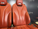 15-20 BMW F83 M4 Convertible Front & Back Seats & Panels Sahkir Orange (Red)