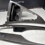 13-19 OEM BMW F06 M6 Central Console Dash Center Door Carbon Interior Trim Set