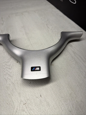 OEM 01-06 BMW E46 M3 Lower Steering Wheel Trim Cover Plate Grey