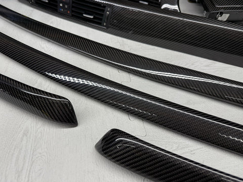 08-13 BMW E92 E93 M3 Interior Trim Set Console Dash Door Gloss Carbon Fiber