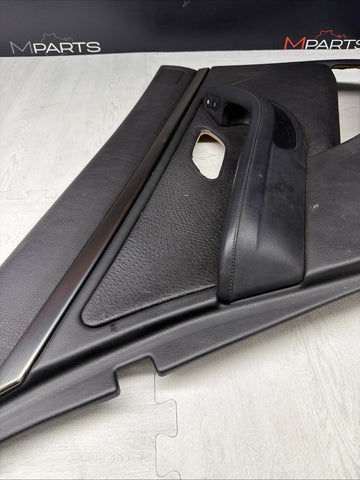 99-03 OEM BMW E39 M5 Rear Left Driver Door Panel  Leather Black *Notes*