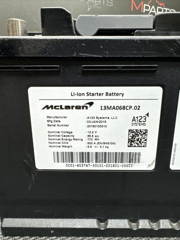 Li-Ion Battery 13MA068CP OEM McLaren 570S