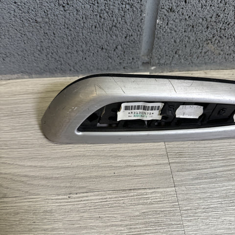 01-06 BMW OEM E46 M3 Brushed Aluminum/Black Vert Trim Armrest Left Driver Rear