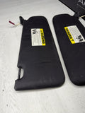 09-13 BMW M3 E92 Coupe Front Left and Right Sun Visor Black Set Pair OEM