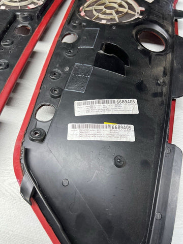01-06 BMW E46 M3 Convertible Rear Left Right Door Cards Panels Trims Imola Red