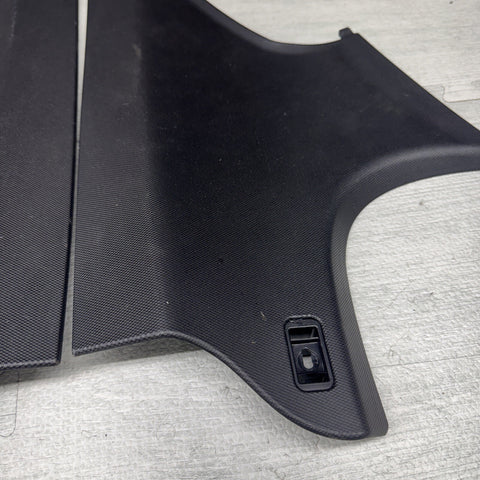 BMW E90 M3 08-11 Sedan Rear Windshield Upper C Pillar Cover Trims Set Black OEM