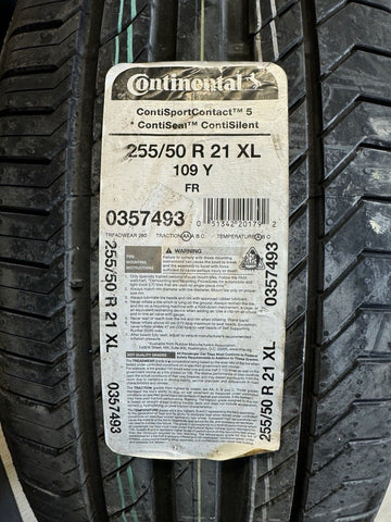 2021 NEW 255/50R21 Continental ContiSportContact 5 ContiSilent 109Y