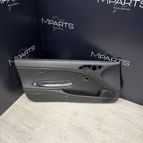 01-06 BMW E46 M3 FRONT DRIVER LEFT SIDE DOOR PANEL CARD BLACK OEM