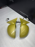 01-06 BMW E46 M3 Side View Door Mirrors Pair Phoenix Yellow