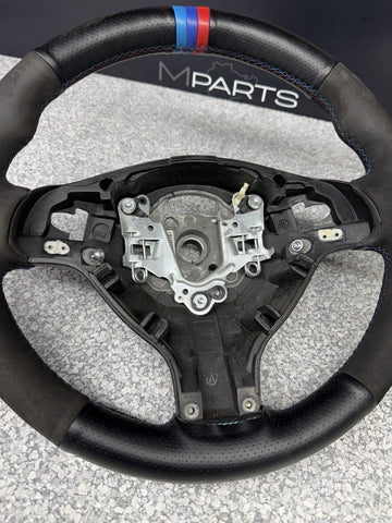 BMW Steering Wheel 01-06 E46 M3 Stock SMG Rewrapped Tri Color Stripe