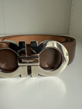 Salvatore Ferragamo Men's Brown Calf Leather Belt XL 67 8831/01