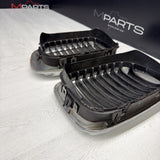 BMW E46 M3 01-06 Hood Grille Chrome OEM Left Right Pair *Broken Tabs*