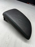 16-21 OEM BMW F87 M2 Center Armrest Tray Console Black Leather Blue Stitch