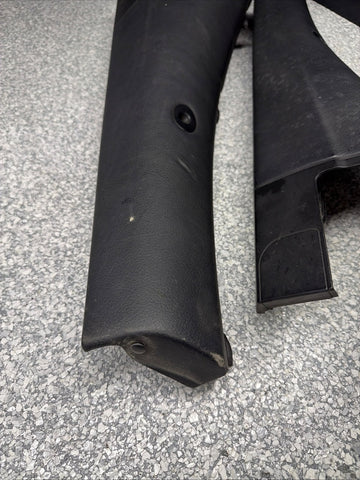 01-06 BMW E46 M3 Convertible Rear Top Lateral Trim Panel Pair Black OEM *notes*