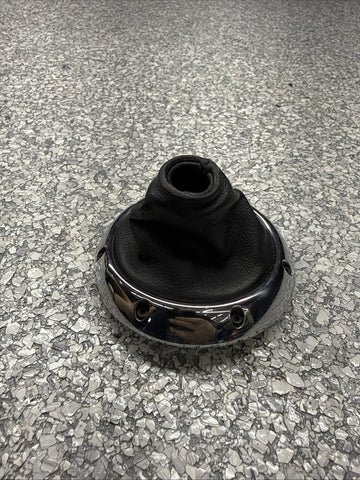BMW 01-06 E46 M3 SMG Black Leather Gear Shifter Boot Cover & Bezel OEM
