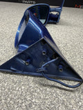 95-99 BMW E36 M3 Coupe Side Door Mirrors Pair OEM Estoril Blue