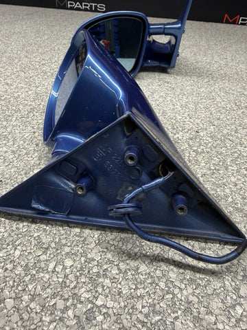 95-99 BMW E36 M3 Coupe Side Door Mirrors Pair OEM Estoril Blue