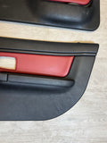 96-02 BMW Z3M Front Door Cards Panels Covers Trims Leather Imola Red