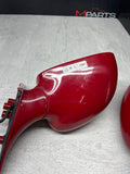 01-06 BMW E46 M3 Side View Door Mirrors Pair Imola Red
