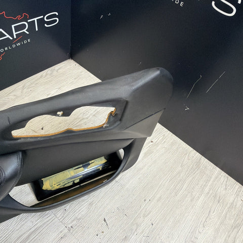96-02 BMW Z3M Front Left Driver Door Card Panel Cover Trim Leather Black