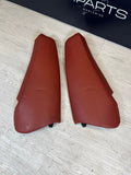 08-13 BMW E92 M3 Rear Fox Red Pair Leather Seat Side Bolsters