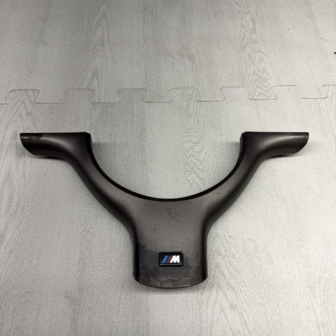 OEM 01-06 BMW E46 M3 Lower Steering Wheel Trim Cover Plate Titan Shadow Grey