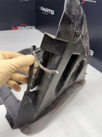 OEM BMW E46 M3 Front Left Splash Shield + Temp Sensors Guard *Cracked