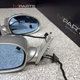 01-06 BMW E46 M3 Side View Door Mirrors Pair Titan Silver *Notes*