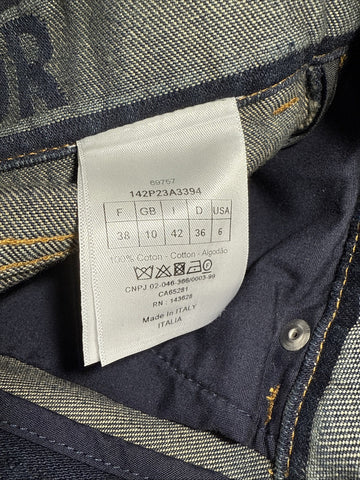 NEW Christian Dior Cotton Denim Flare Pants Blue Size 38
