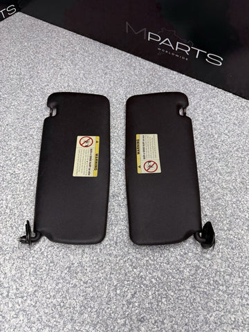 BMW 94-99 E36 M3 Sedan Black Sun Visors Sunvisors Pair OEM