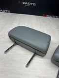 BMW 08-13 E93 M3 Convertible Rear Seat Headrests Head Rests Silverstone Grey OEM