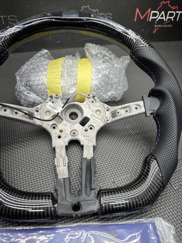 15-20 BMW F80 F82 F83 M3 M4 OHC Carbon fiber Steering Wheel Manual DCT Led