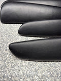 01-06 BMW E46 M3 Convertible Door Upper Arm Rest Armrest Pads Black