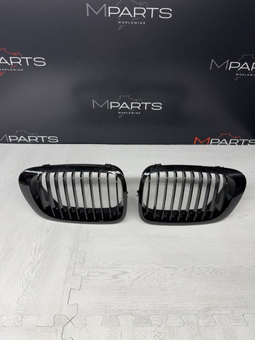 01-06 BMW E46 M3 Front Kidney Grilles Grills Gloss Black