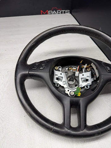 BMW 01-06 E46 3 Series Sport Steering Wheel + Trim Stock GRADE C