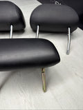 1997-2003 BMW E39 5-Series Sedan Rear Headrest Set of 3 Black Leather  *Notes*