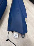BMW 21-26 G82 M4 Coupe Rear Seat Seats Bolster Bolsters Fjords Blue Leather