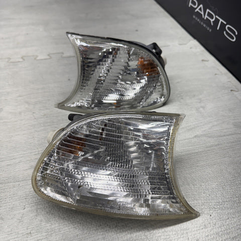 02-06 BMW E46 325 328 M3 Clear Corner Lights Tail Lamps 6919651 6919652