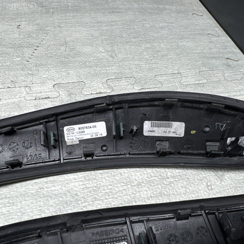 BMW F80 F82 F83 M3 M4 15-20 PAIR DOOR PANEL PULL HANDLES LEATHER BLACK SET OEM